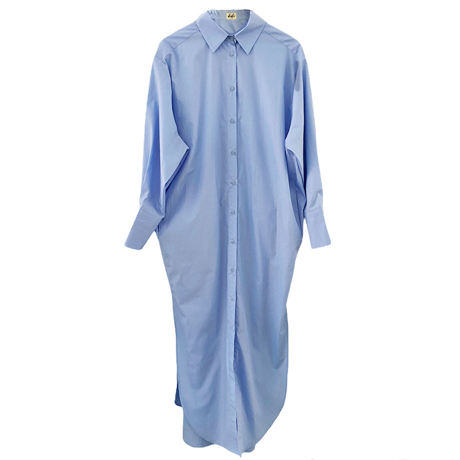 FLOOR LENGTH SHIRT DRESS 