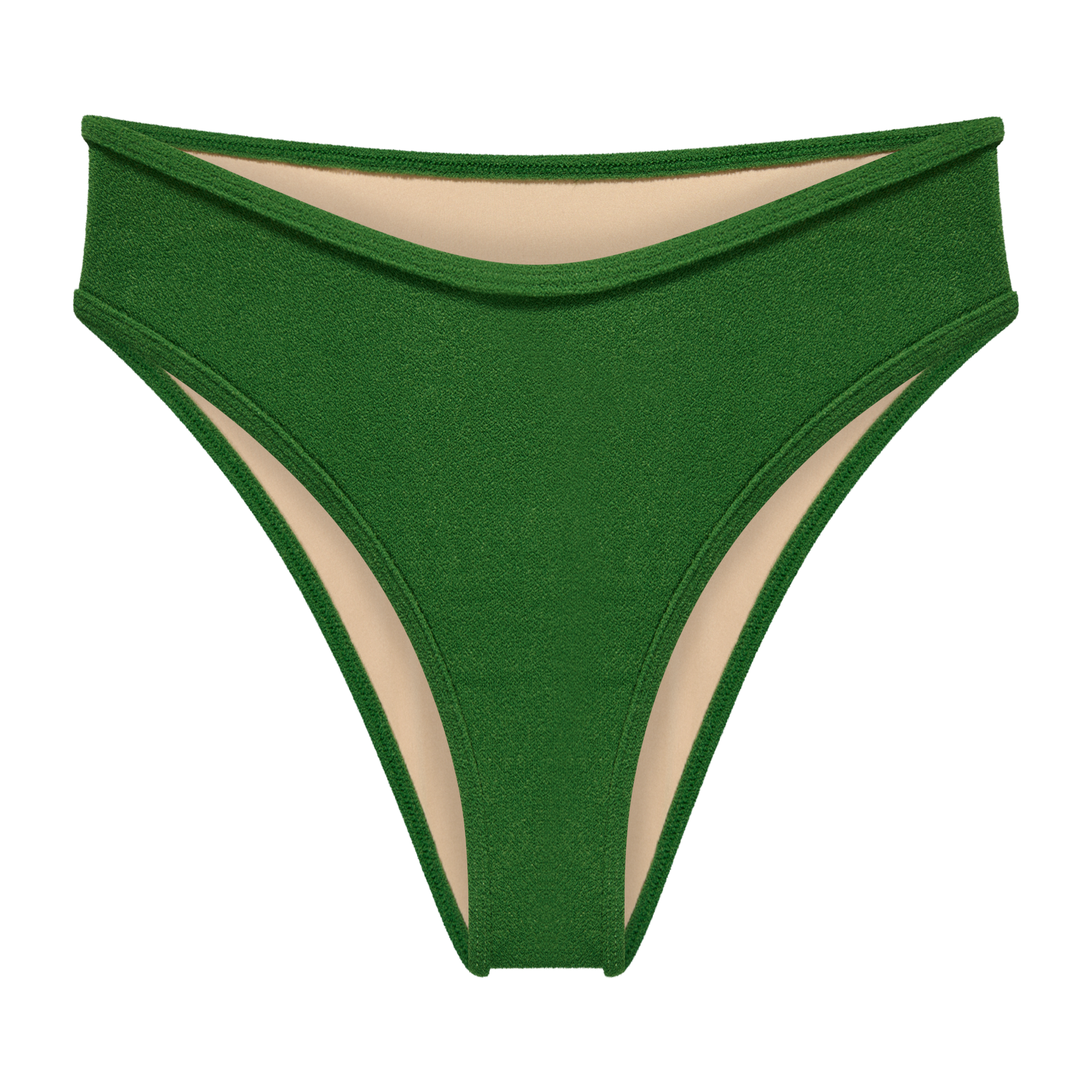 OY SURF Dunkelgrüne Bikinihose, Fliederfarben, Hochtailliert, Frottee Bikini, High-waisted Bikini bottom, Surfer Bikini, Surfmode, Nachhaltige Bademode, Recyceltes Polyester, Sustainable Swimwear, Swimsuit, Damen Bademode, Sommermode, Ethical fashion, Green fashion - Shop now - the wearness online-shop - ETHICAL & SUSTAINABLE LUXURY FASHION