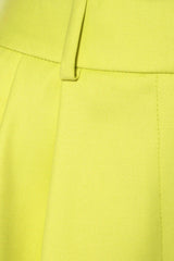 AGGI Hochtaillierte kurze Hose, in limettengrün für Frauen, Hose, Fair Fashion, handgefertigt, made in Poland, nachhaltig