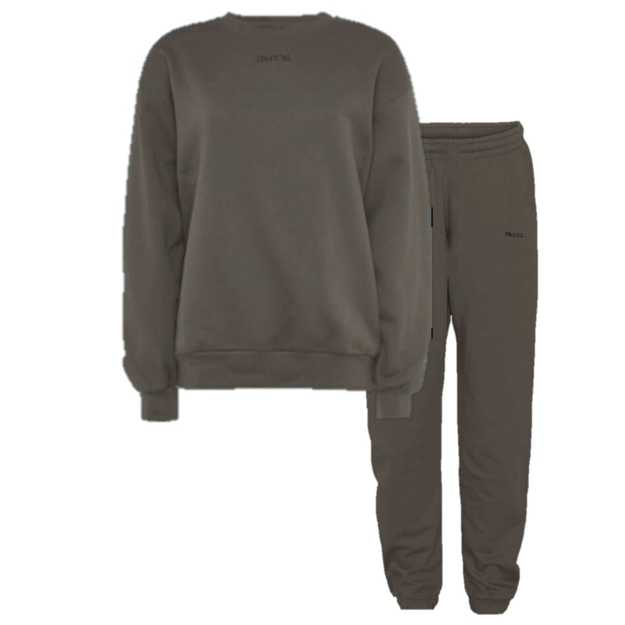 FRITZ THE LABEL Set bestehend aus Pullover, Jogginghose, hergestellt aus Bio-Baumwolle, Unisex-Stil, dezentes Markenlabel, olive, fair, nachhaltig