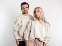 FRITZ THE LABEL Pullover, weiß, klassifizierte Baumwolle, fair, weich, nachhaltig, umweltfreundlich