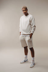 FRITZ THE LABEL Comfy Set, Pullover, Shorts, unisex, bio, Baumwolle, fair, nachhaltig, weiß