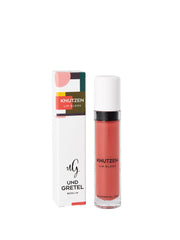 UND GRETEL Lipgloss, 100% natürlich, frei von Tieren, Klimaneutral, BDIH-Standard, hochgradig pigmentiert, intensives Ziegelrot mit matter, hoher, deckender Pigmentierung, fair, nachhaltig