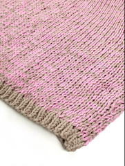 CLAUSSEN Ärmelloser Pullover, handgestrickt, pink, Baumwolle, fair, nachhaltig, umweltfreundlich