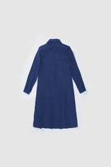 CRUBA Langärmliges Sommerkleid, Baumwollkleid, Navy, Blau, Damenmode, Nachhaltige Mode, Fair fashion, Fair trade, Eco-friendly, Made in Europe, Female empowerment, Handmade, Handcrafted - SHOP NOW - the wearness online-shop - ETHICAL & SUSTAINABLE FASHION