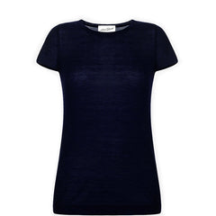 ANTONIA ZANDER leichtes T-Shirt Damen, schwarzes Kaschmir T-Shirt, Damenmode fair, Damenmode hergestellt in Europa, Kaschmirmode Damen fair, leichte Strickoberteile Damen, made in Europe, fair trade, female empowerment, organic, eco-friendly, handcrafted, shop now- the wearness online shop