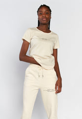 REER3 Statement T-Shirt, Beige, Damen shirts, Oberteile, Kurzärmliges Shirt, Tops, Sustainable Fashion, Fair trade clothing, Eco-friendly, Fair, Made in Europe, Organic cotton, Recycled, Vegan, Female Empowerment, Homewear, Streetwear - Shop now - the wearness online shop - ETHICAL LUXURY FASHION