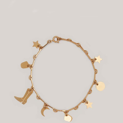 GOLD PLATED CHARM BRACELET 