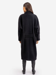 HELENE GALWAS Oversized Mantel, Schwarz, Fair, Women, Sustainable Fashion, Nachhaltige Damenmode, Nachhaltigkeit, Fair trade, Made in Europe, Organic, Eco-Fashion, Handmade, Eco-friendly Fashion, Fair fashion - Shop now - the wearness online-shop - ETHICAL & SUSTAINABLE LUXURY FASHION