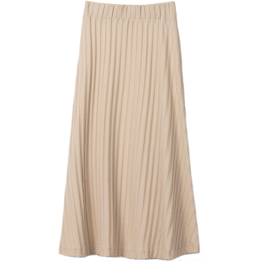 LIAPURE Gerippter Midi-rock in beige, Damenröcke, Women skirt, Homewear, Loungewear, Nachhaltige Damenmode, Nachhaltige und Faire Mode online - the wearness online-shop