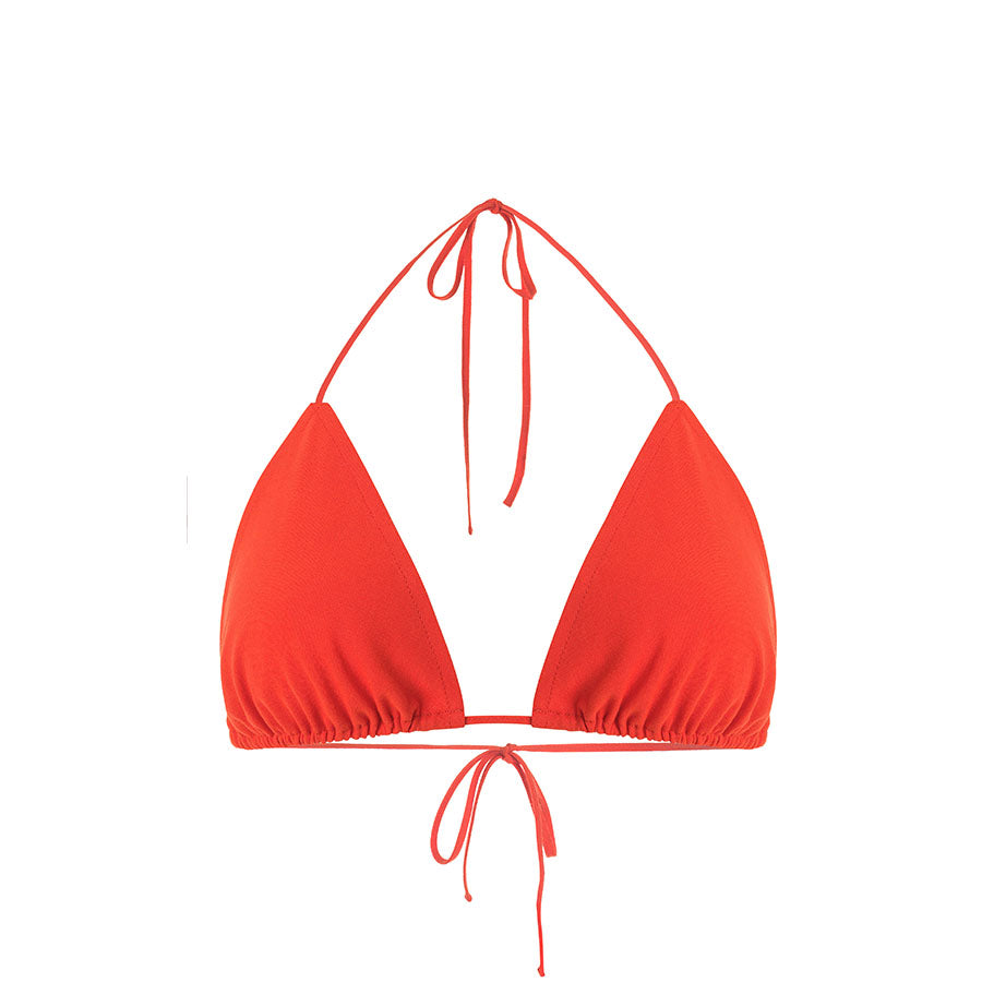 CASA NATA Bikini Top, Orange, Triangle Bikini, Bademode, Standmode, Damenmode, Handmade, Handcrafted, Fair trade, Fair fashion, Made in Europe, Sustainable fashion, Nachhaltig, Nachhaltige Mode, Fair fashion, Ethical fashion - SHOP NOW - the wearness online-shop - ETHICAL & SUSTAINABLE FASHION