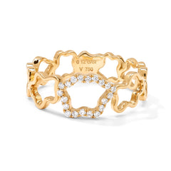 VIERI Golden Clouds Band Ring Gelbgold Diamanten