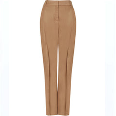 MALAIKARAISS Elegante Anzughose aus Schurwolle in Beige, Gerade geschnittene Damenhose, Damenhosen, Suit trouser in Camel, Virgin wool trouser, Women pants, Sustainable Fashion, Sustainable Womenswear, Nachhaltige Damenmode, Eco-friendly, Female empowerment, Fair fashion, Fair trade, Handcrafted, Ethical fashion, Ethical luxury - Shop now - the wearness online-shop - Sustainable & Ethical luxury fashion