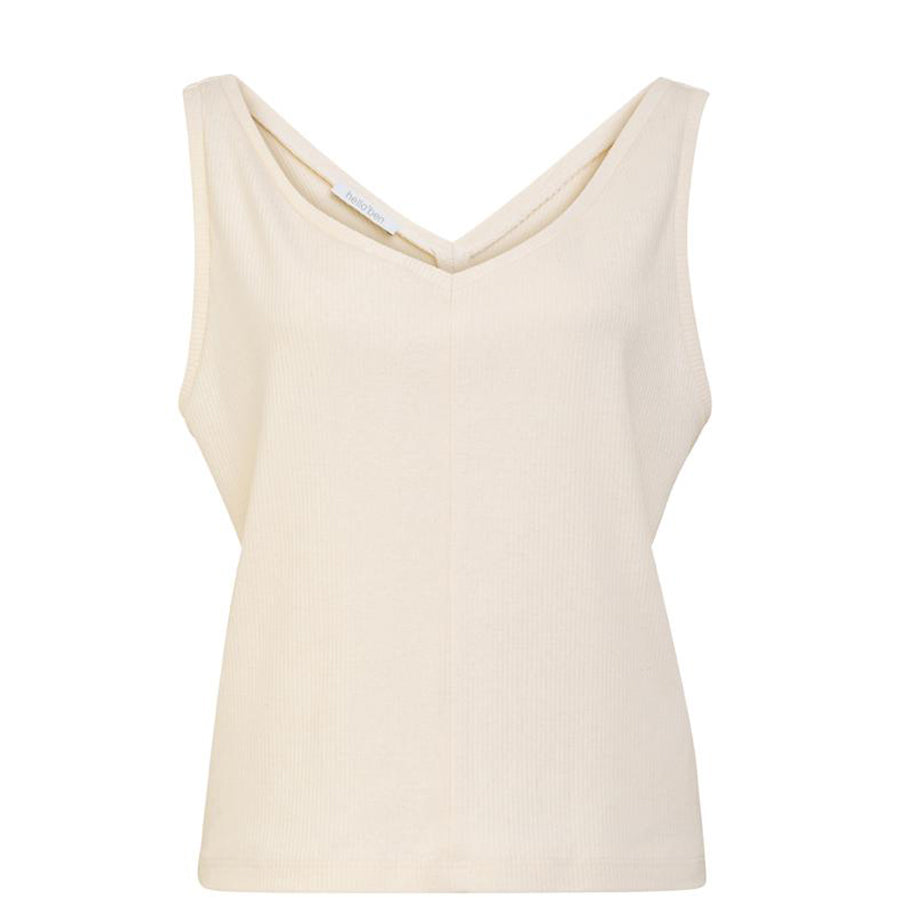 HELLO BEN Elegantes Tank-Top mit V-Ausschnitt für Damen in beige, Leichtes Tanktop aus Bio-Baumwolle, Nachhaltige Oberteile, Sommertops, Damentops, Spagettitops, Sustainable and Ethical Luxury Fashion, Eco-friendly, Fair trade, Handmade, Handcrafted, Made in Europe, Organic, Vegan - Shop now - the wearness online-shop - Sustainable Marketplace 