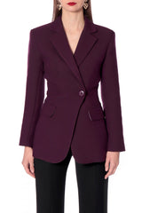 AGGI Tailliert Blazer, Lila, Damenblazer, Nachhaltige Mode, Klassischer Blazer, Damenmode, Fair fashion, Fair trade clothing, Made in Europe, Eco-friendly, Handcrafted - Shop now - the wearness online-shop - Sustainable & Ethical luxury fashion