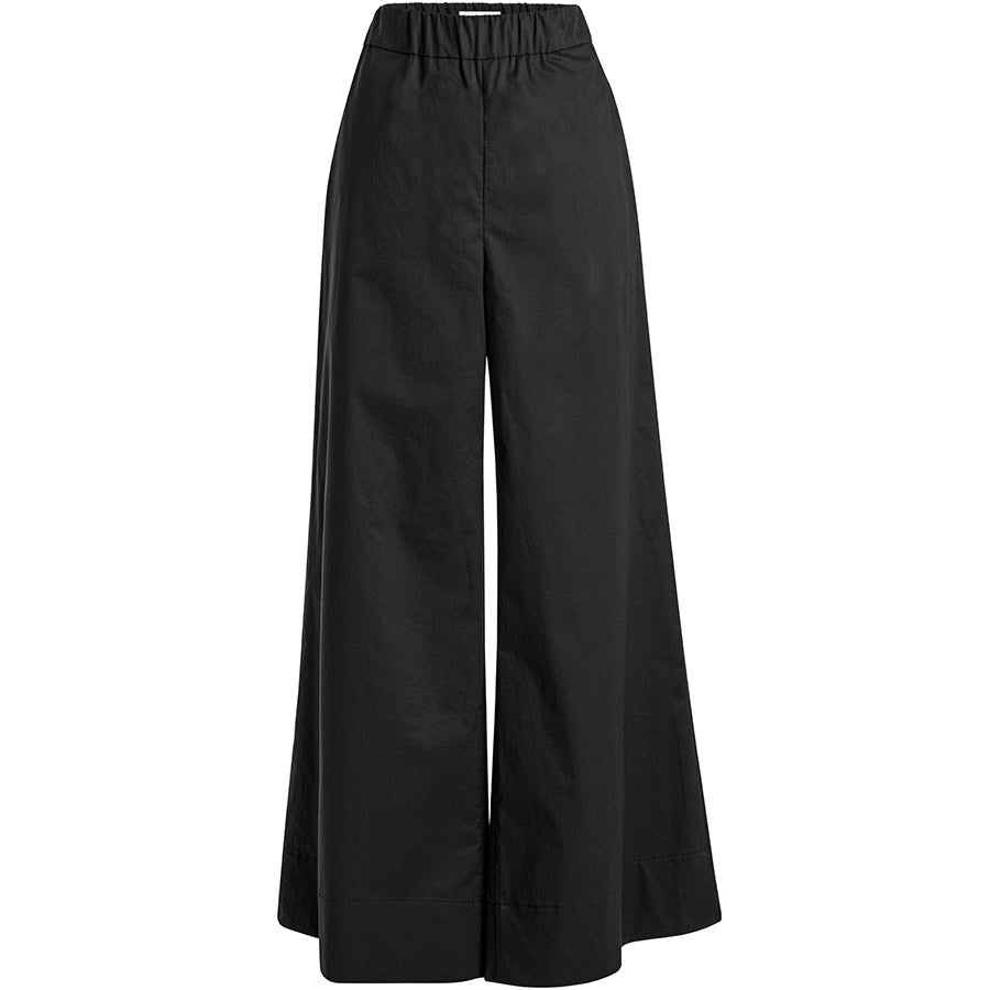 CASA NATA Hose in schwarz, Damenhosen, weites Bein, ausgestellte Hose, Damenmode, nachhaltige Mode, fair hergestellte Hosen, lässige Hose, fair trade, eco-friendly, made in Europe, handcrafted, female empowerment, shop now- the wearness onlineshop