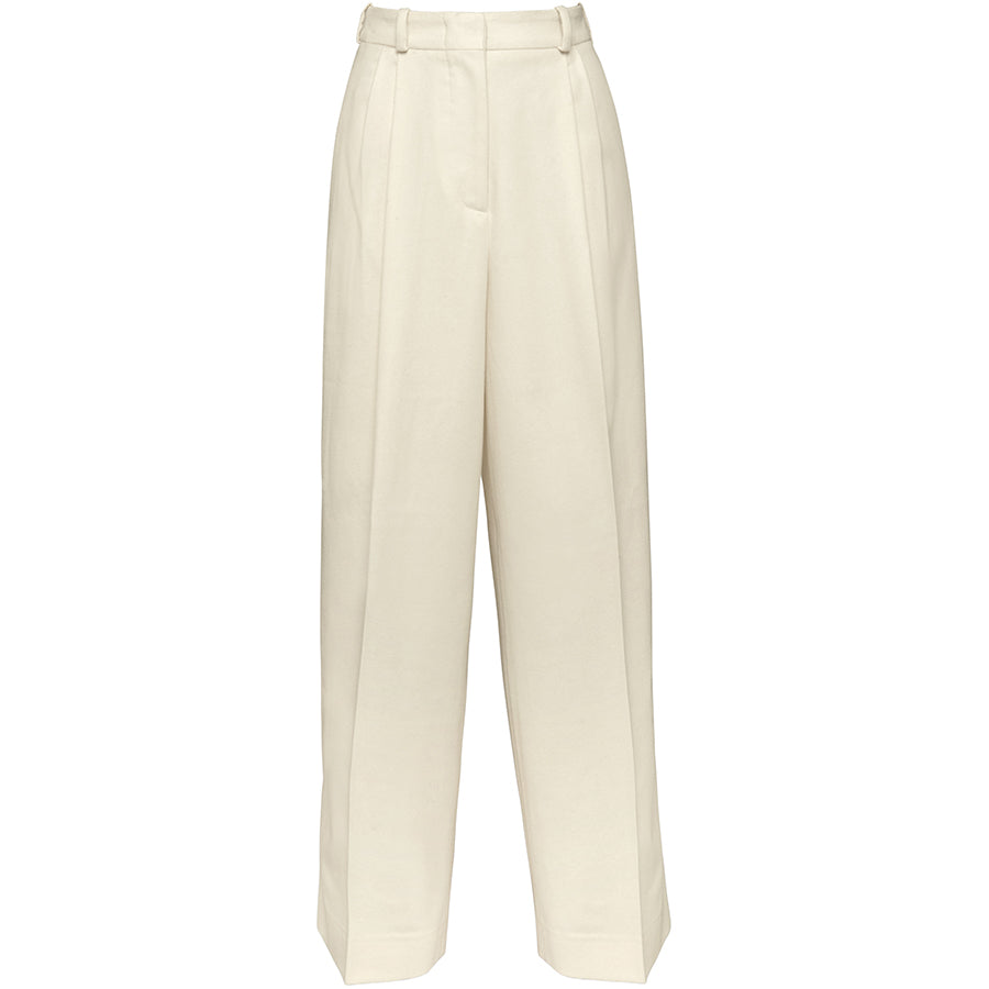 HELLO'BEN High-waisted Wollhose in off-white, Damenhosen, Nachhaltige Mode, Sustainable Fashion, Fair tade, Organic, Handmade, Made in Europe - Shop now - ETHICAL LUXURY FASHION - NACHHALTIGE LUXUSMODE - the wearness online-shop